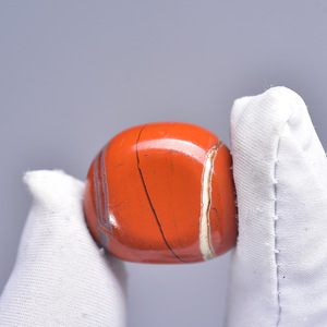 Натуральные полированные обесмагничивающиеся галтованные камни: белый кристалл, розовый кристалл, красная яшма, лазурит, синий камень, обсидиан - Product Image 4