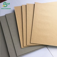 Grey Paperboard Laminated With Brown Kraft Paper 1.2mm Thickness