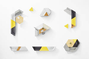 समकालीन हीरा संयोजन चमड़े कार्यालय सोफे ने आधुनिक कपड़े घर कार्यालय स्वागत फर्नीचर पर्यावरण के अनुकूल भंडारण - Product Image 5