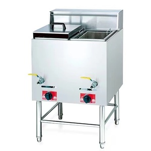 Freidora de gas de calidad digital industrial comercial barata al por mayor con el tanque simple o doble - Product Image 2