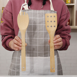 Bamboo long-<b>handled</b> spatula, non-stick <b>pan</b> spatula, cooking spoon set, customizable logo bamboo rice spoon - Product Image 5