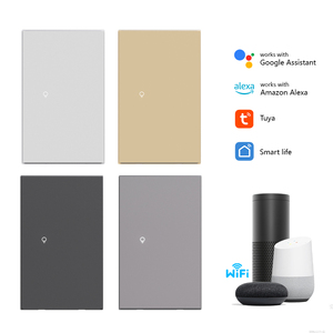 Interrupteur mural intelligent de luxe pour les États-Unis, finition or brossé, bouton mécanique, compatible avec <span class=keywords><strong>Samsung</strong></span> <span class=keywords><strong>SmartThings</strong></span>, pour hôtel, complexe hôtelier, chambre d'hôtes - Product Image 3