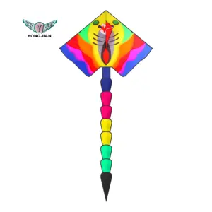 Color can be customized children kite stunt kite Polyester 500cm fish kites