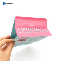Venta de Fábrica: Bolsa de Café con Cierre Hermético, Fondo Plano y Válvula, con Cierre Ziplock Cuadrado y Refuerzo Lateral