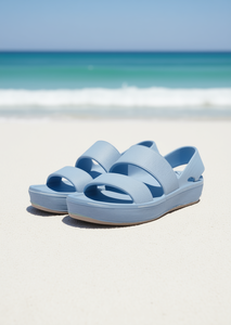 Sandali Unisex in EVA con Doppio Cinturino, Comodi, Estivi, Punta Aperta, Tinta Unita - Product Image 2