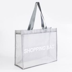 Bolsa de playa transparente y transpirable con estampado de letras, portátil, de nailon, tipo Superet Mall, para compras al por mayor - Product Image 2