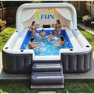 Fauteuil Gonflable PVC pour <span class=keywords><strong>Piscine</strong></span> / Canapé de Relaxation <span class=keywords><strong>6x4</strong></span> avec Glacière Intégrée pour Extérieur, Jardin, Loisirs Familiaux - Product Image 1