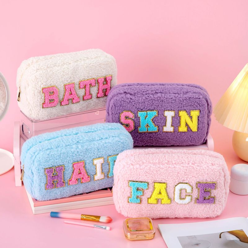 New Lamb Fleece Colorful HAIR Embroidered