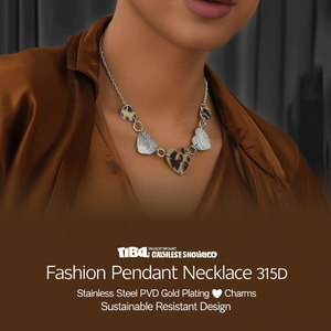 สร้อยคอจี้แฟชั่น สแตนเลส 316L ชุบทอง PVD รูปหัวใจ ดีไซน์ทนทานและเป็นมิตรต่อสิ่งแวดล้อม - Product Image 3