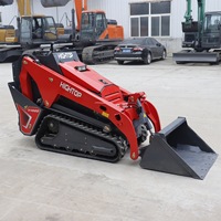 Livraison gratuite Moteur Kubota 25Hp pour mini chargeuse sur pneus diesel V1000 avec boîte de vitesses et capacité de godet de 0,4 m3