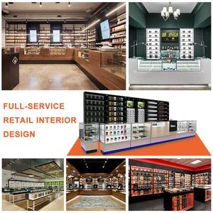 Tùy chỉnh khói cửa hàng nội thất trang trí thiết kế hiển thị tủ kệ Showcase truy cập đồ nội thất cửa hàng hiển thị vitrine - Product Image 6