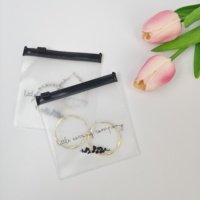 Tas ritsleting PVC bening plastik Logo ukuran khusus untuk perhiasan kosmetik kantong Ziplock kemasan murah tas rias grosir