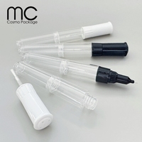 N04 Stylo de dessin artistique pour vernis à ongles Bouteille souple vide 3 en 1 à base d'huile avec aiguille pour peinture acrylique Marqueur d'emballage de gel