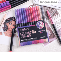 Coffret de Crayons Mécaniques Rose et Violet Rêveurs – Série Pastel Automatique Non Soluble pour Illustration Tendance Filles