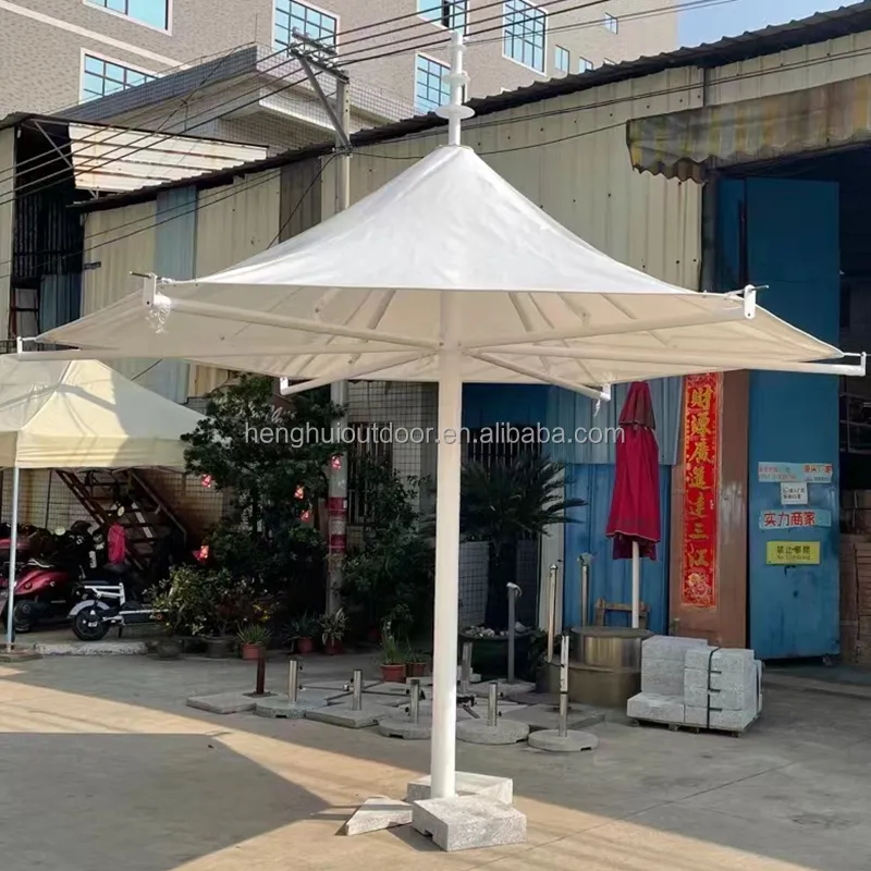 3M/4M/5M parasol pour meubles oriental résistant à la traction PVC grande taille parasol de jardin deluxe membrane structure parapluie