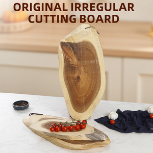 Gỗ keo Thô Cắt toàn bộ gỗ thớt gỗ tự nhiên hình dạng bất thường bánh mì trái cây Hội Đồng Quản trị cắm trại ăn uống Hội Đồng Quản Trị - Product Image 4