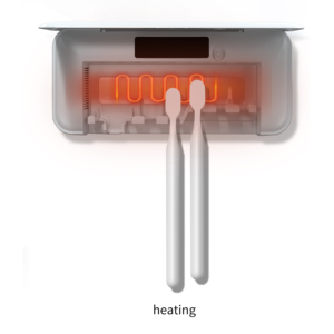 Stérilisateur de brosse à dents UVC 4400 mAh avec fonction de séchage chauffant, boîte de stérilisation rechargeable pour brosse à dents, pour la maison et la salle de bain - Product Image 5