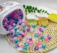 Capsules de lessive 5-en-1 en boîte, parfum floral fruité longue durée, adoucissantes, haute concentration