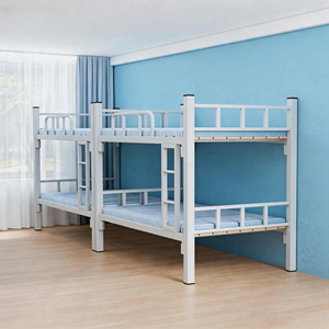 Lit superposé abordable pour auberge de jeunesse et appartement partagé, lit superposé en fer durable avec montage facile pour logement économique - Product Image 1