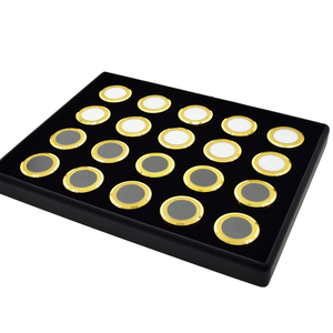 Boîte à bijoux Rectangle Double flanelle en gros d'usine pour stocker des pièces précieuses de diamants blancs noirs et de pierres précieuses - Product Image 6