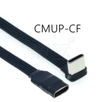 Câble d'extension USB 2.0 Type C vers Type C pour transfert de données, adaptateur 90°, câble plat USB-C FPC FPV 2A 5CM-100CM