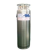 Cilindro criogénico de nitrógeno líquido vertical, botella de gas de VGL 195L, tanque dewar