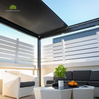Pergola moderne à lames motorisées, toit rétractable élégant, pergola bioclimatique