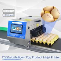 Imprimante à jet d'encre automatique haute vitesse pour œufs, six buses de pulvérisation, machine de codage d'œufs pour ligne de production d'œufs