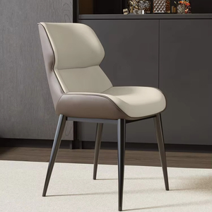 Silla <span class=keywords><strong>de</strong></span> <span class=keywords><strong>Comedor</strong></span> Moderna, Taburete para el Hogar, Restaurante, Hotel, Silla con Respaldo Acolchado, Silla <span class=keywords><strong>de</strong></span> Cuero <span class=keywords><strong>de</strong></span> Lujo Ligero y Sencillo - Product Image 6