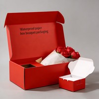 Vente directe d'usine, boîte d'emballage de fleurs personnalisée écologique, boîte cadeau en papier pour la Saint-Valentin, boîte d'emballage en papier pour fleurs