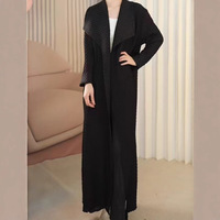 Vente directe d'usine, manteau plissé Issey Miyake pour femmes, automne/hiver, broderie jacquard, doublure en polaire, chapeau amovible
