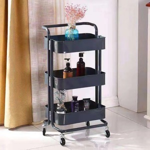 ชั้นวางของในครัวรถเข็นเก็บของอเนกประสงค์แบบเคลื่อนย้ายได้มีล้อ3ชั้น - Product Image 1
