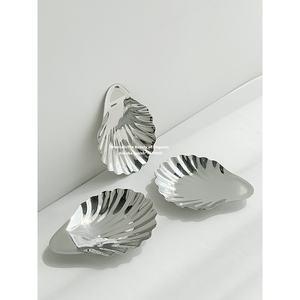 Bandeja de Aperitivos de Acero Inoxidable Pulido, Adornos Decorativos para Entrada de Escritorio, Platos y Bandejas de Metal para Queso - Product Image 3