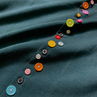Kemeja Pria Lengan Panjang Kasual Bordir Kustom Yysy, Vintage Washed, Kancing Warna-warni, Model Longgar Lurus