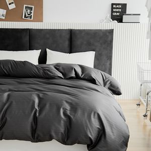 Set Copripiumino di Lusso 3 Pezzi 100% Cotone, Motivo Jacquard Tinta Unita con Motivi Vegetali, Ecologico per Casa e Hotel, 150x200cm - Product Image 5