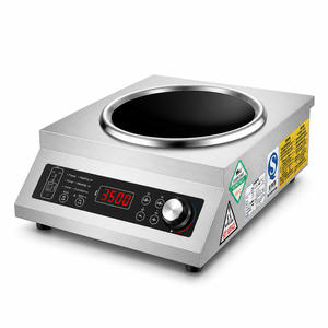 Commercial 3500W Concave Induction Cooker Professional Stainless Steel Electric Wok for Restaurant Kitchen Equipment Range - Product Image 1