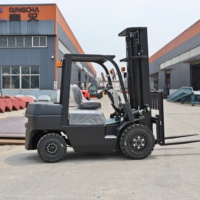 Montacargas Diésel de Combustión Interna de Alta Calidad en Oferta, Qingcha CPD-30, Pequeño, Industrial, Portátil, de 3 Etapas, con Mástil de 3 Toneladas, Todoterreno