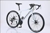 Vente directe d'usine, vélo de route à changement de vitesse en acier à haute teneur en carbone, ultra-léger, frein à disque mécanique avant et arrière