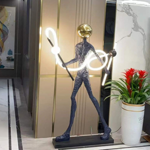 Lámpara de pie con escultura de sombras, decoración de varita, estatua de <span class=keywords><strong>duende</strong></span> para puerta de centro comercial, luces de estatua de diosa bailarina. - Product Image 5