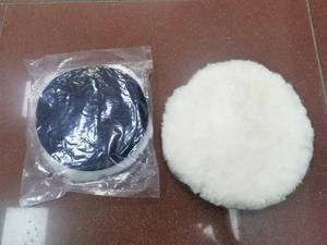 Pexmientas Lambs wool Klett verschluss Karosserie Anwendung <span class=keywords><strong>3</strong></span>-Zoll-Mikrofaser Auto Lamm Polieren Wolle Polier pads - Product Image 2