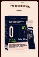 Café noir instantané sans sucre à la L-Carnitine et haricot blanc, sans ésters, style américain, en sachet individuel, 40g (20 sachets)
