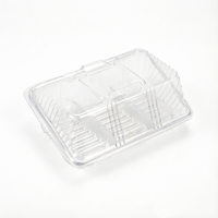 Boîte transparente à charnière en plastique pour gâteaux, sandwichs, sushis, salades, salades de fruits