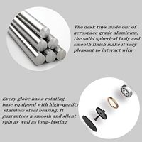 Illusion d'optique Fidgets Spinning Ball Kinetic Desktop Toy Ball 1.57 ''Square Wave Office Spinner Ball Jouets anti-Stress
