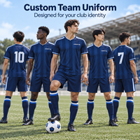 Maillot de football personnalisé professionnel à rayures contrastées, uniforme d'équipe de football entièrement sublimé, club OEM
