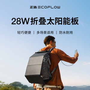 Panel Solar Portátil Plegable Ecoflow de 28w para Exteriores, con Doble Puerto de Carga Rápida, para Camping, Senderismo y Pesca - Product Image 2