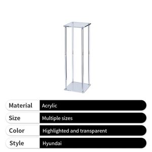 Promotion 2024 : Support à fleurs rectangulaire en acrylique transparent pour centre de table de mariage - Product Image 2