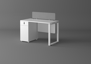 Escritorio de Oficina Blanco JUOU, Escritorio Ejecutivo Moderno en Forma de L, Patas Metálicas Extensibles, Panel de Madera, Mesa de Oficina Ejecutiva - Product Image 4