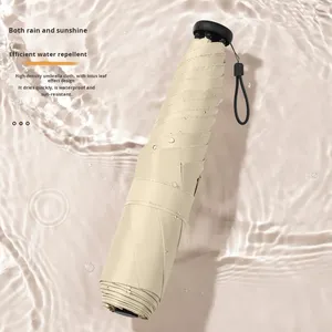 Parasol miniature ultra-léger en fibre, avec protection solaire UV en vinyle, pour la pluie et le soleil - Product Image 3