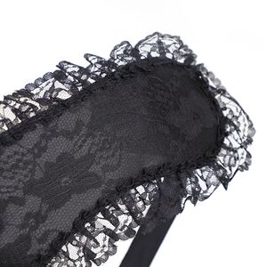 Antifaz de encaje negro ovalado, accesorios de coqueteo para mujeres, accesorios íntimos - Product Image 5