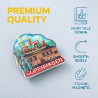 Imán de Resina 3D para Refrigerador con Estatua de Andersen de Copenhague, Dinamarca, Recuerdo Turístico, Regalo Artesanal para Amantes de los Libros y las Historias